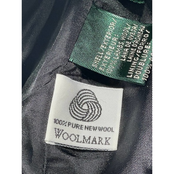 Lauren Ralph‎ Lauren Full Zip Wool Jacket Padded Shoulder Size 6 Black - Picture 5 of 5